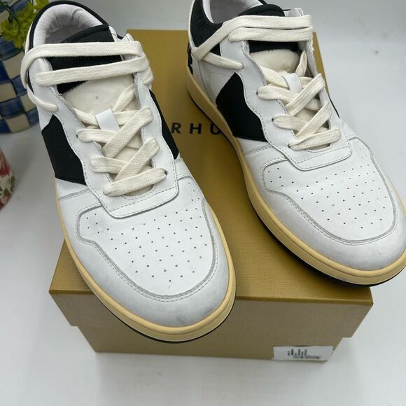 Men's Rhude logo lettering, low top leather sneakers size 9 - Picture 4 of 11